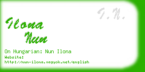 ilona nun business card